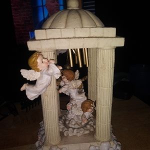 Beautiful angel porcelain musical windchimed decor